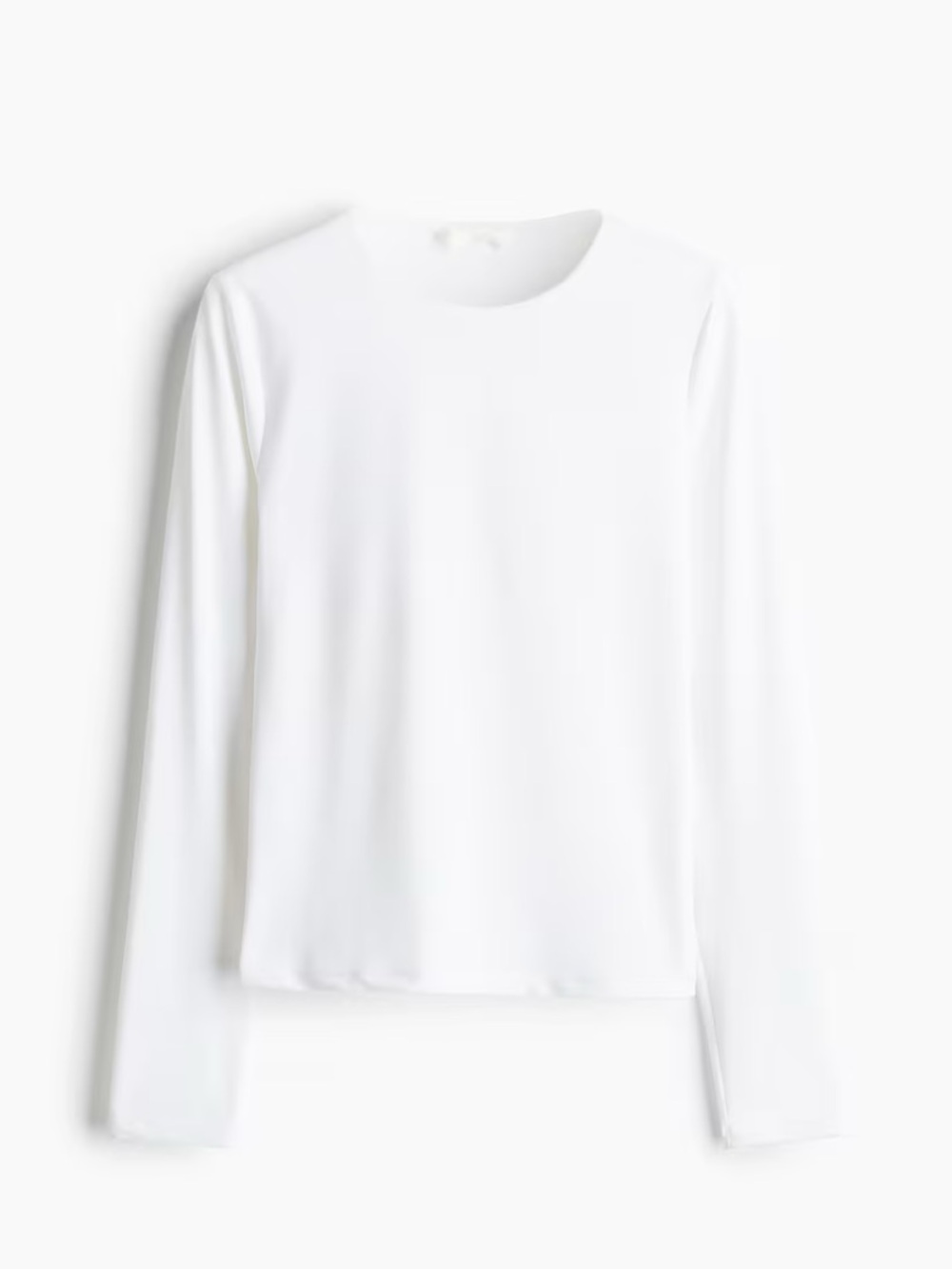 Fitted jersey long sleeve top